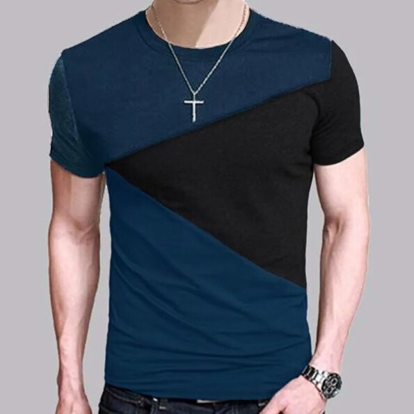 6-Designs-Mens-T-Shirt-Slim-Fit-Crew-Neck-T-shirt-Men-Short-Sleeve-Shirt-Casual-1