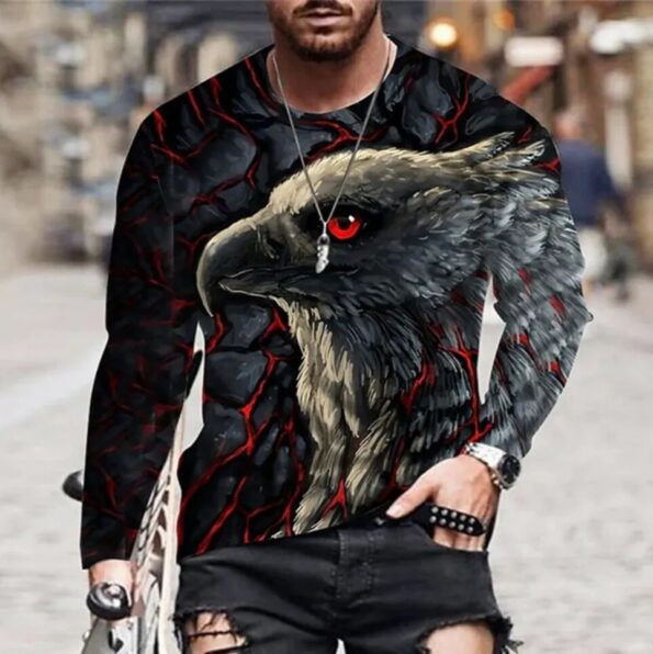 Eagle-Pattern-Printed-Cool-Men-s-T-shirt-S-6xl-Oversized-Men-s-Lightweight-Slim-Fitting