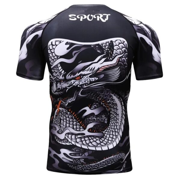 New-Compression-Shirt-Rashguard-Bodybuild-Cross-Short-Sleeve-3D-Print-Jiu-Jitsu-T-shirts-MMA-Fitness-2