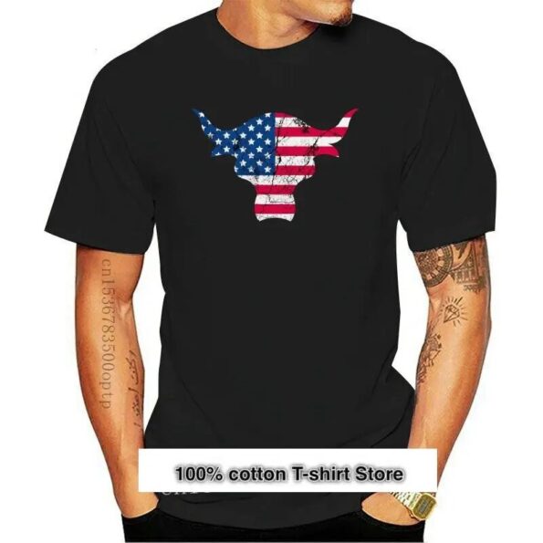 New-DWAYNE-ldquoTHE-ROCK-JOHNSON-BRAHMA-BULL-T-SHIRT-LOOSE-TEE