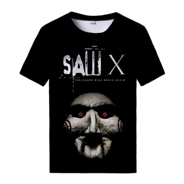New-Horror-Saw-X-T-shirt-Fashion-Men-s-Short-Sleeve-Shirt-Summer-Casual-Men-s