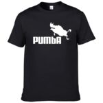 PUMBA-printed-T-shirt-summer-hip-hop-sports-bottom-short-sleeved-flying-boar-wild-boar-spoof