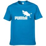 PUMBA-printed-T-shirt-summer-hip-hop-sports-bottom-short-sleeved-flying-boar-wild-boar-spoof