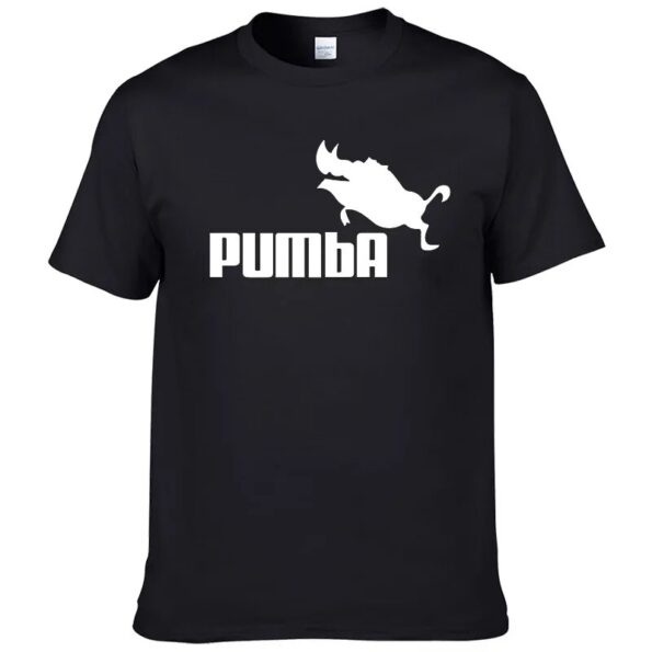 PUMBA-printed-T-shirt-summer-hip-hop-sports-bottom-short-sleeved-flying-boar-wild-boar-spoof