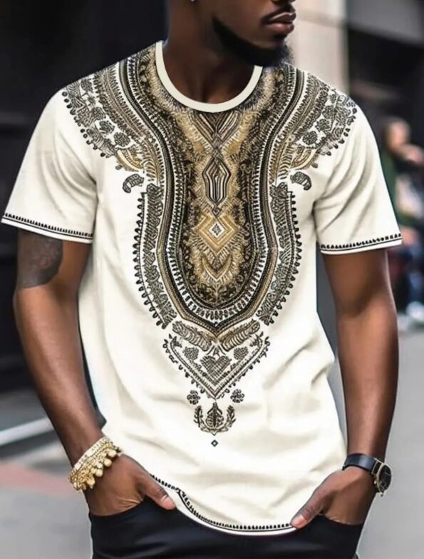Summer-Men-s-Vintage-T-Shirt-3D-Ethnic-Printed-Short-Sleeve-Mens-Casual-Fashion-O-Neck