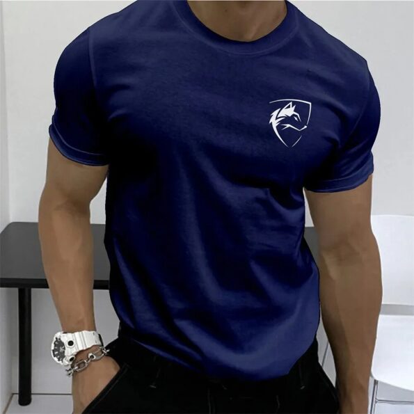 Summer-T-Shirt-For-Men-Simple-Wolf-Head-Badge-Printed-Classic-Men-S-Tee-Tops-Trendy
