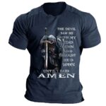 T-Shirt-For-Men-Crusader-Knights-Printing-Short-Sleeve-Tops-Europe-and-America-Harajuku-Vintage-Clothes